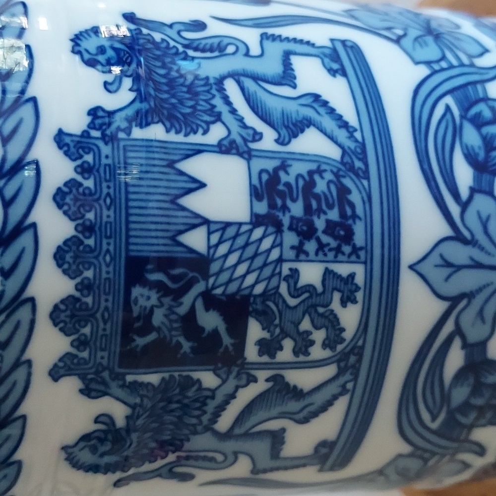 Vintage German Porcelain Beer Stein With Pewter Lid - Schönwald Germany - Picture 12 of 17